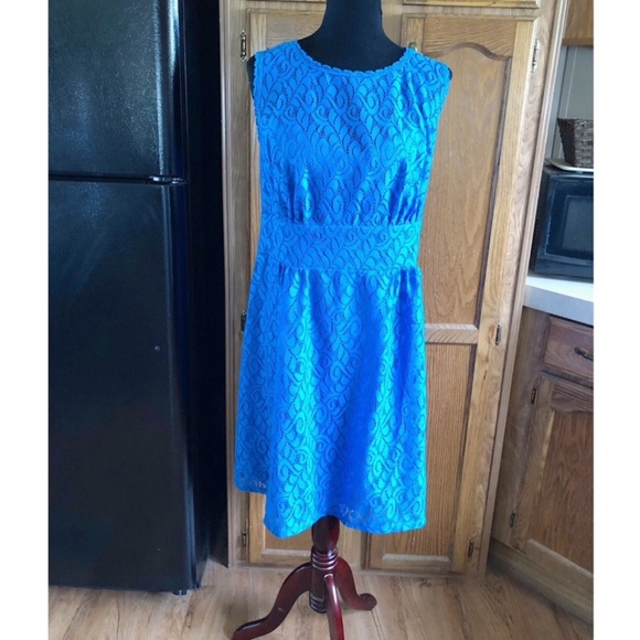 Dress Barn Dresses Dressbarn Blue Lace Dress Size 16 Poshmark